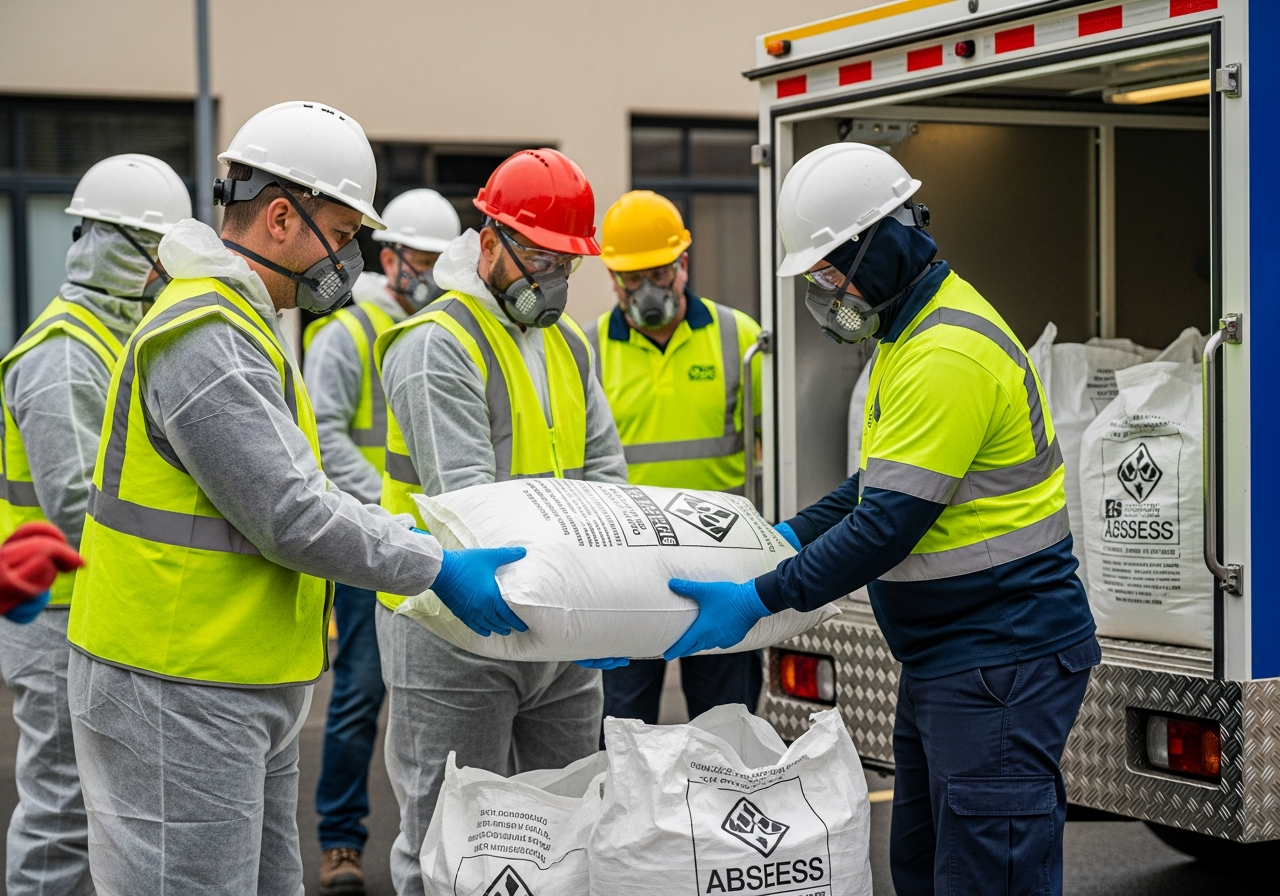 Asbestos waste transport