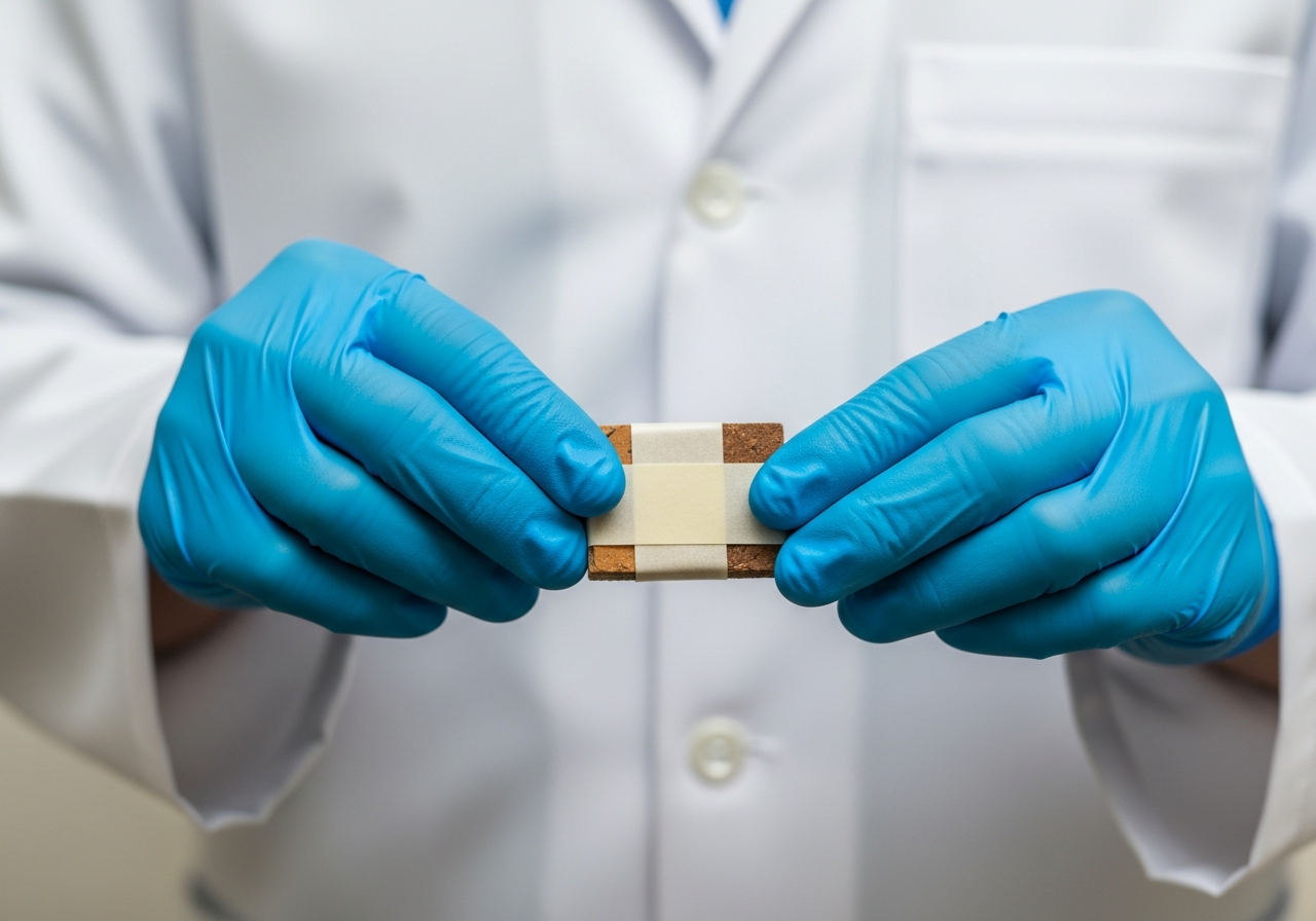 Collecting asbestos sample