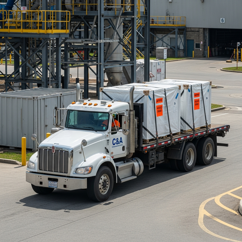 Licensed transport truck