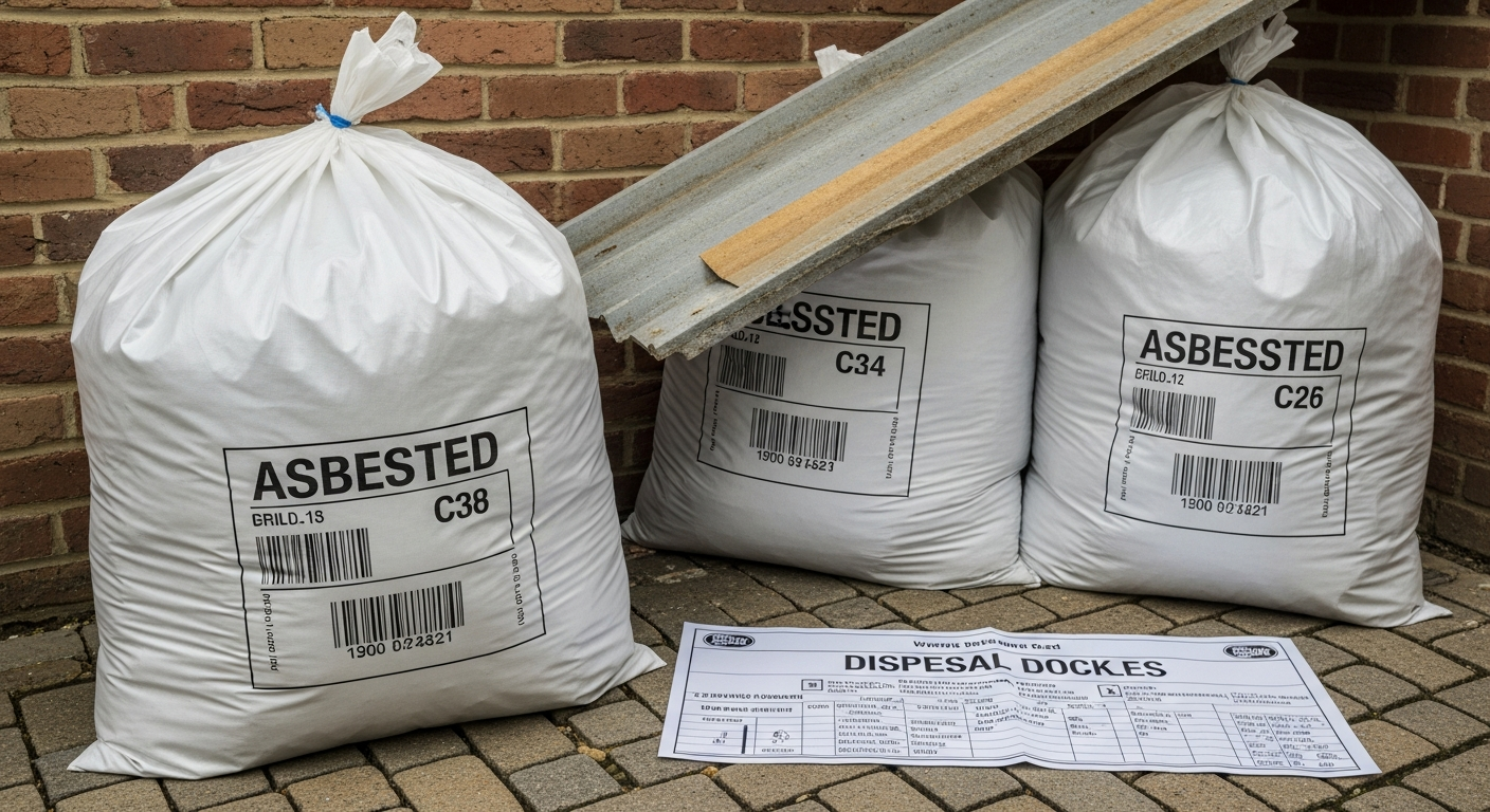 Double-bagged asbestos eaves