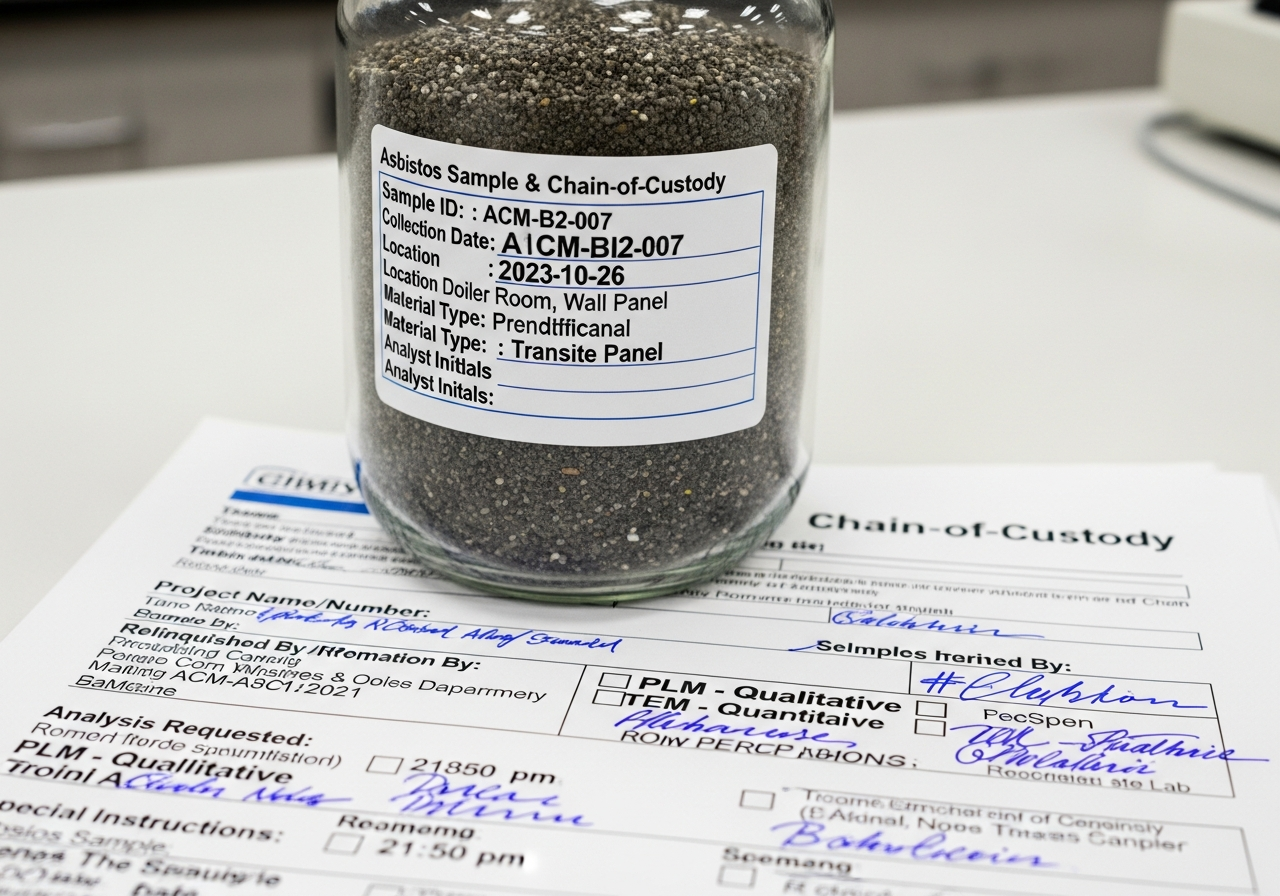 Asbestos bulk sample and lab report