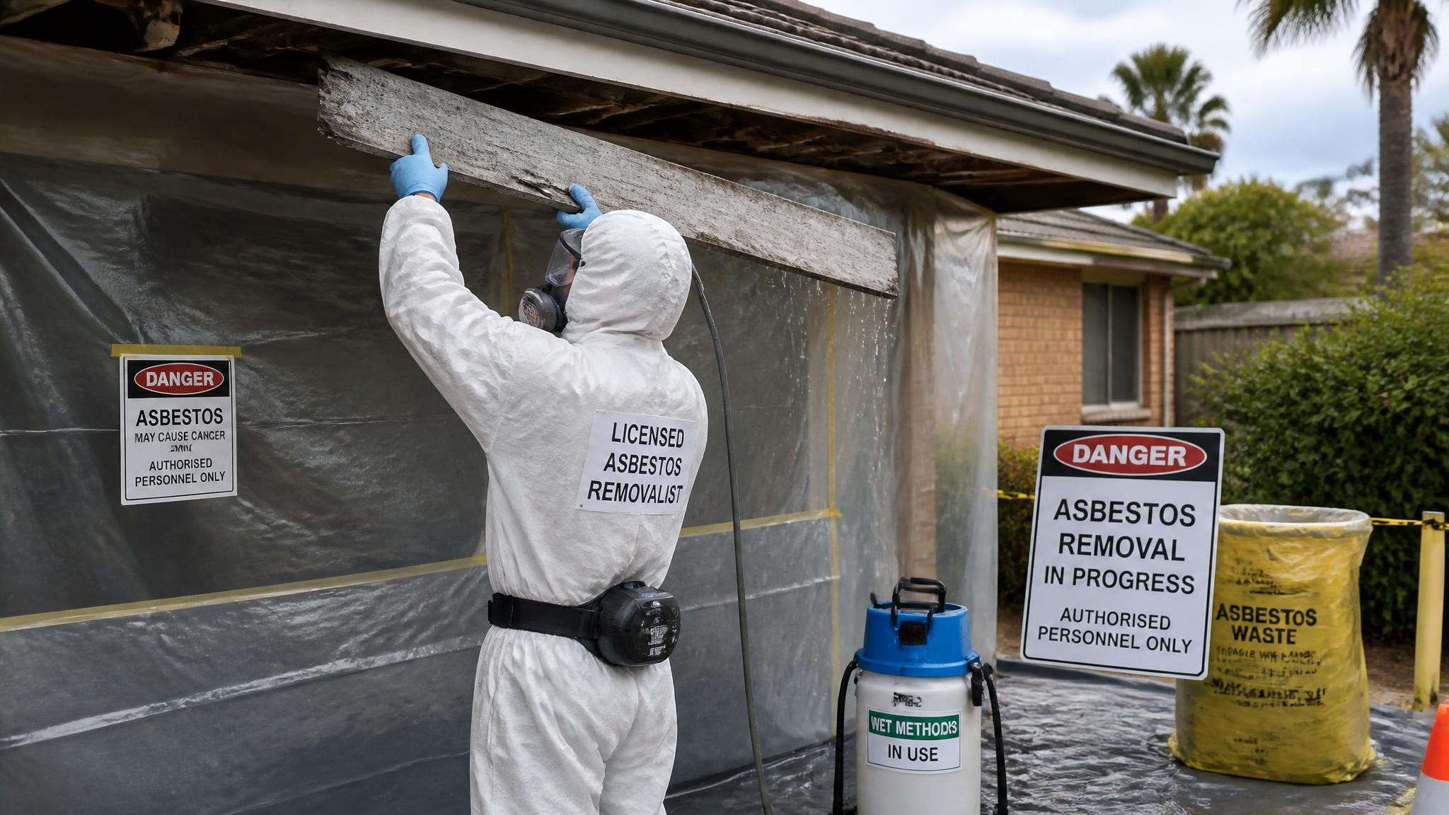 Licensed asbestos eaves removal
