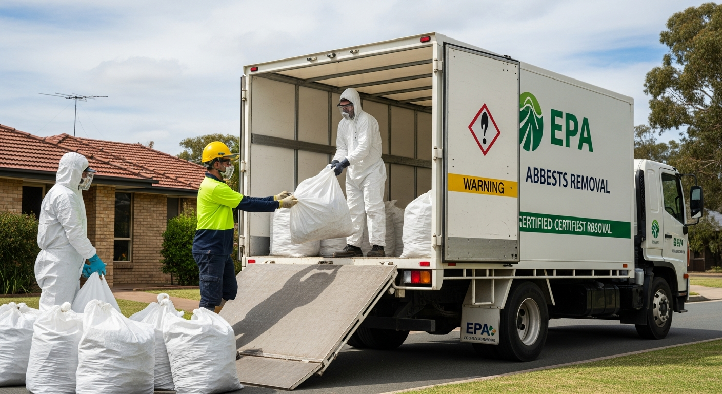 asbestos disposal truck
