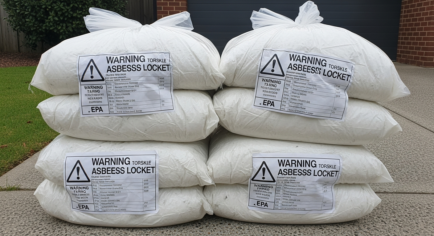 Asbestos waste disposal preparation