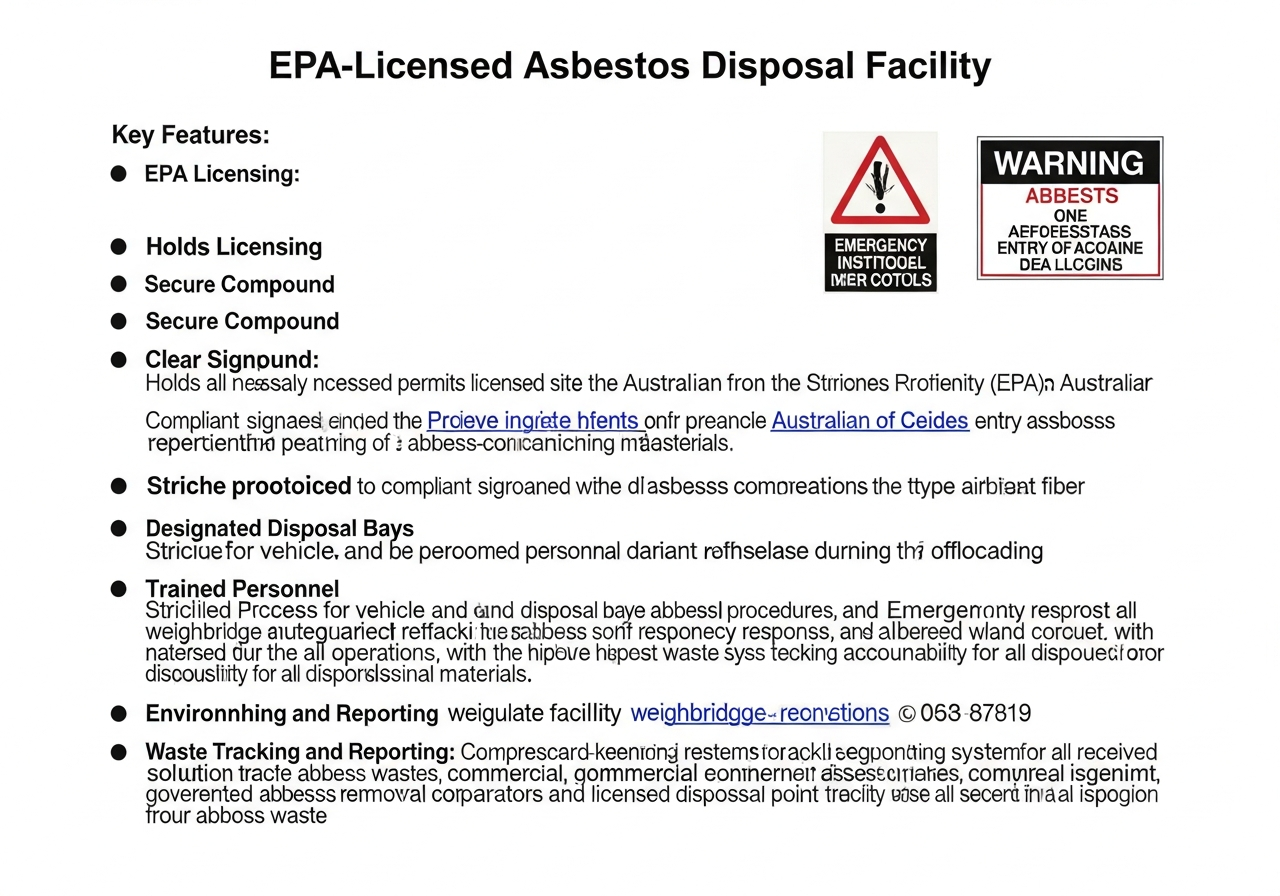 EPA-licensed disposal facility