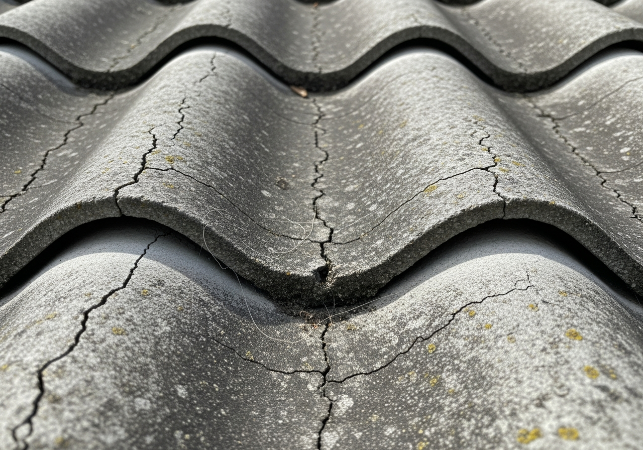 Corrugated asbestos cement roof sheeting