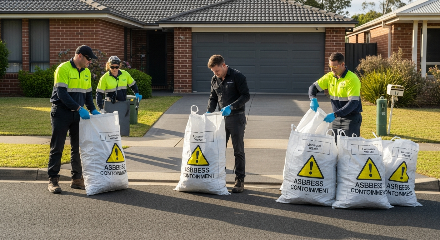 Disposing asbestos waste