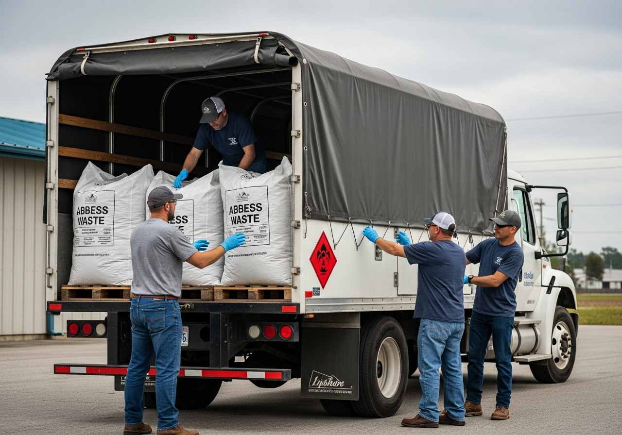 Asbestos waste transport